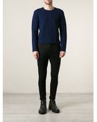 Jil Sander Two-Tone Knitted Sweater - Lyst
