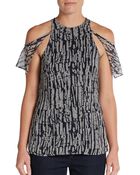 Nha Khanh Cold-Shoulder Printed Top - Lyst