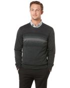 Perry Ellis Engineered Stripe Sweater - Lyst
