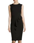 Philosophy di Alberta Ferretti Asymmetric Ruffle Sleeveless Dress - Lyst
