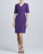 Bigio Collection V-Neck Eyelet-Lace Shift Dress - Lyst