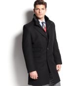 Michael Kors Michael Wool-Blend With Faux Fur Trim Big And Tall Over Coat - Lyst