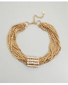 R.j. Graziano Gold And Crystal Statement Necklace - Lyst