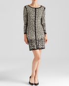 Velvet By Graham & Spencer Mya Snow Leopard Jacquard Dress - Lyst