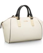 Calvin Klein Scarlett Leather City Dome Satchel - Lyst