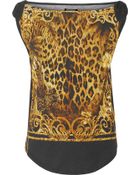 Balmain Printed Cotton Top - Lyst