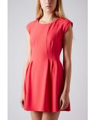 Topshop Petite Crepe Seam Flippy Dress - Lyst