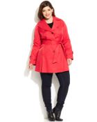 DKNY Plus Size Buttoned Trench Coat - Lyst