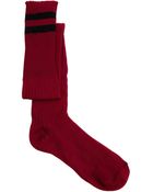 Asos 2 Stripe Over The Knee Socks - Lyst
