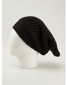 Rick Owens Ribbed Beanie - Lyst