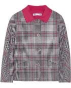 Oscar de la Renta Cropped Plaid Wool Jacket - Lyst