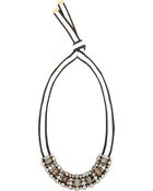 Marni Beige Horn and Crystal Necklace - Lyst