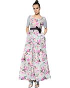 Antonio Marras Floral Viscose Patches Georgette Dress - Lyst