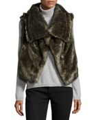 Annabelle New York Faux-Fur Draped Collar Vest - Lyst