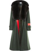 Preen By Thornton Bregazzi Beru Coat with Fox - Lyst