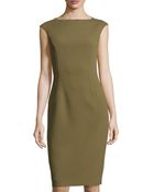 Michael Kors Cap-Sleeve Sheath Dress - Lyst