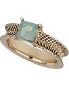 Topshop Green Square Stone Ring - Lyst