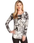 Karen Kane Photo Book Print Top - Lyst