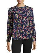 Cooper & Ella Pleated Button-Down Blouse - Lyst