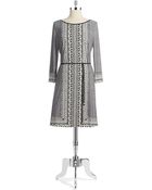 Ivanka Trump Geo Print Sheath Dress - Lyst