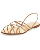 Pedro Garcia Elora Crystal Slingback Flat Sandal - Lyst
