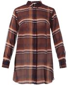 MiH Jeans The Oversized Check Silk Shirt - Lyst