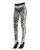 Hervé Léger Zebra/Chain-Print Jacquard Pants - Lyst