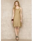 Ralph Lauren Blue Label Washed-Satin Tank Dress - Lyst