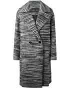 Proenza Schouler Double Breasted Tweed Coat - Lyst