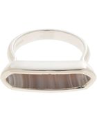 Monica Vinader Baja Ring Grey Agate - Lyst