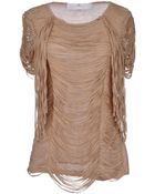 Elisabetta Franchi Gold Top - Lyst