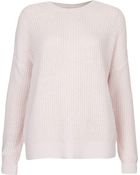 Topshop Petite Rib Grunge Jumper - Lyst