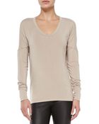 Helmut Lang Nova Drape-Back Jersey Top - Lyst