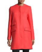 Stella McCartney Crewneck Wool-Blend Coat - Lyst