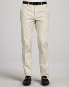 Ferragamo Cotton Gabardine Pants Light Khaki - Lyst