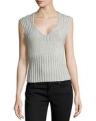 Michael Kors Sleeveless Cashmere and Wool-Blend Sweater - Lyst