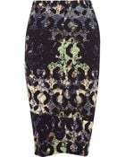 Zero + Maria Cornejo Printed Stretch-Crepe Pencil Skirt - Lyst