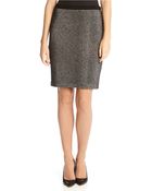 Karen Kane Metallic Knit Pencil Skirt - Lyst