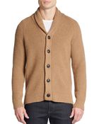 Vince Shawl Collar Camel Hair & Wool Cardigan - Lyst