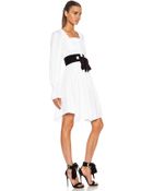 Alexander McQueen Pleated Cotton Poplin Shirt Dress - Lyst