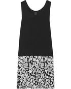 Vera Wang Sequin And Tulle-Embellished Jersey Dress - Lyst