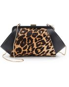 Zac Zac Posen Posen Calf Hair & Leather Clutch - Lyst