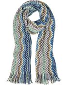 Missoni Zig Zag Wool Blend Fringed Women'S Scarf - Lyst