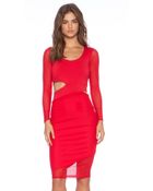 Donna Mizani Midi Cut Out Dress - Lyst