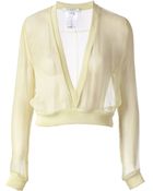 Givenchy Cropped Sheer Top - Lyst