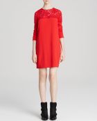 DKNY Lace Top Shift Dress - Lyst