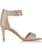 Diane von Furstenberg Kinder Snake-Effect Leather Sandals - Lyst