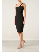 Mugler Draped Asymmetric Fitted Dress - Lyst