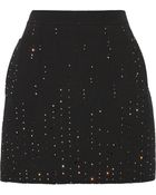 Christopher Kane Crystal-Embellished Wool-Crepe Skirt - Lyst