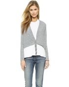 Stateside Shirttail Cardigan - Heather Grey/White - Lyst